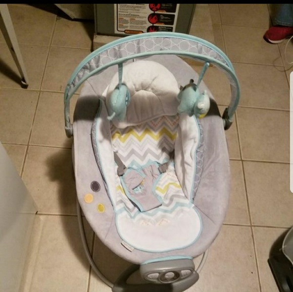 gray baby bouncer
